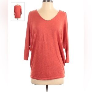 Laila Jayde Orange Long Sleeve Top, Size Small, Like-New